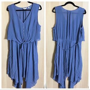 Mlle Gabrielle Blue Front Tie Dress